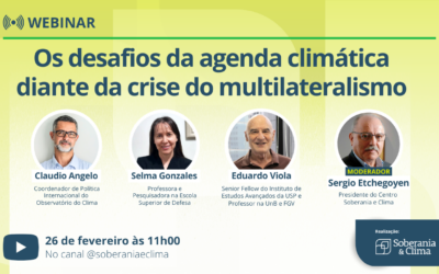 Webinar “Os desafios da agenda climática diante da crise do multilateralismo”
